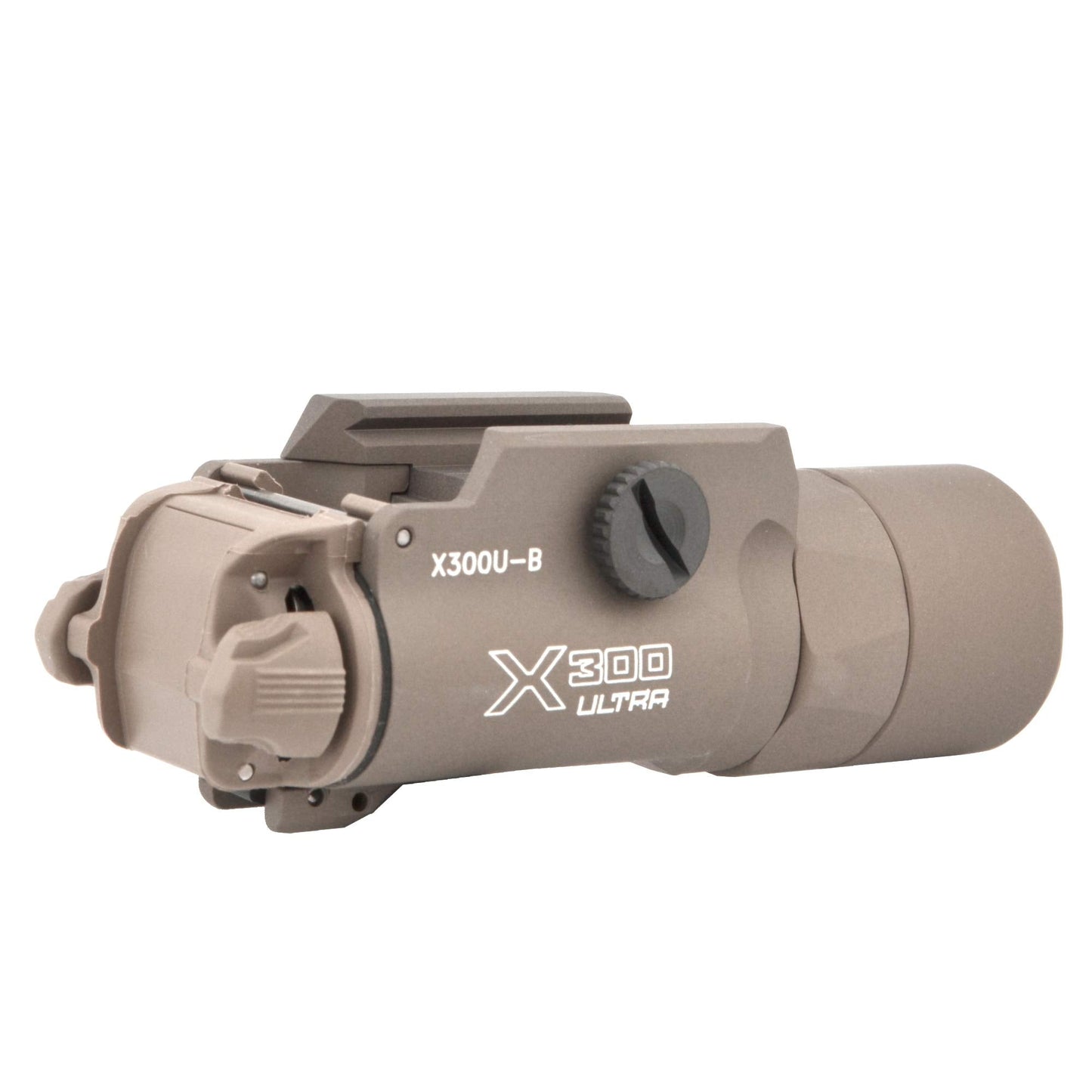 Sure Fire X300 Ultra (X300U-B) High Output 1000 Lumen LED Weapon Light (Tan) with 12 Extra 123A Batteries and 3 Battery Cases - Picatinny and Universal Rail Compatible