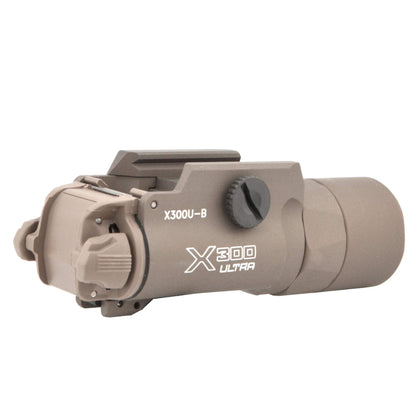 Sure Fire X300 Ultra (X300U-B) High Output 1000 Lumen LED Weapon Light (Tan) with 12 Extra 123A Batteries and 3 Battery Cases - Picatinny and Universal Rail Compatible