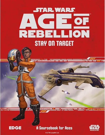 Asmodee Star Wars: Age of Rebellion Roleplaying Game Stay on Target SOURCEBOOK - New Specializations Starfighters &amp Species RPG for Kids &amp Adults Ages 14+ 3-5 Players