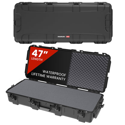 NANUK 991 Wheeled Waterproof Hard Case with Foam Insert for Bows, Black