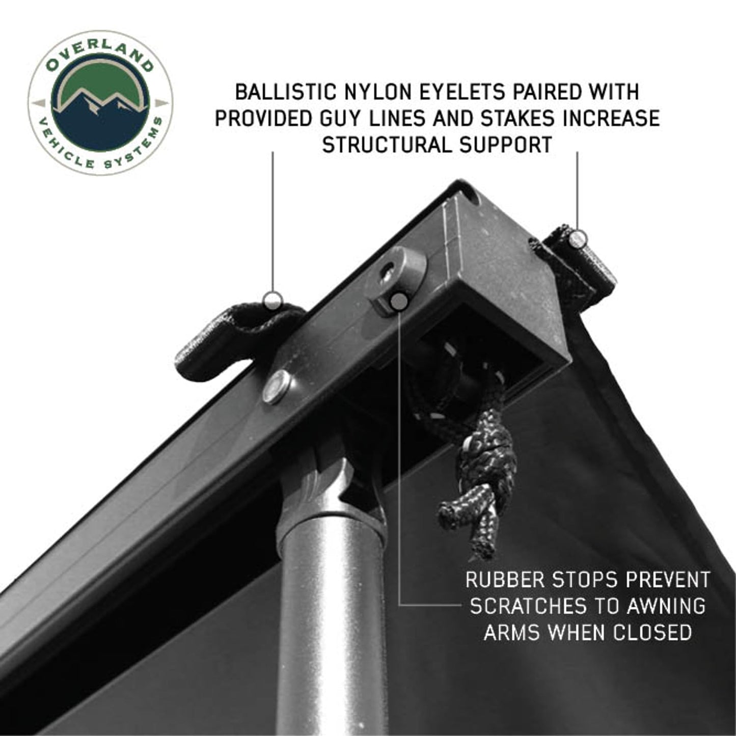 Overland Vehicle Systems 19690011 2.0-6.5’ XD Nomadic Self-Deploying 90 Degree Awning Unversal with Integrated LED Lights and Black Out | 61.6 Sq Ft of Coverage | Travel Cover Included