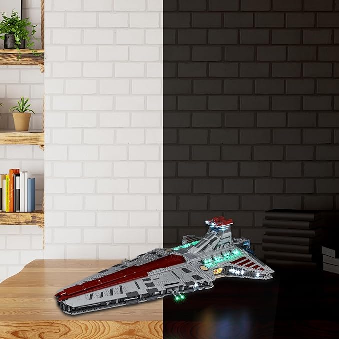 BrickSoul Led Light Kit for Venator Compatible with 75367 Light Kit Light Up Your Star Wars Star Destroyer Building Set - RC Version