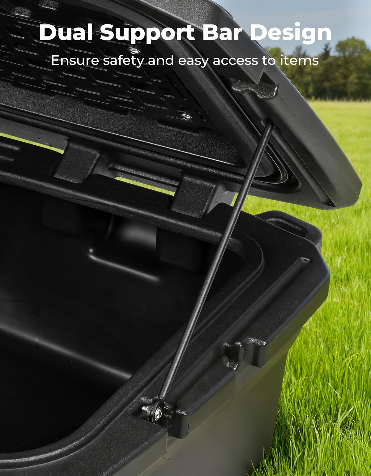 KEMIMOTO Rear Cargo Storage Box 150L Compatible with Can-Am Maverick R & R MAX X/X RS 2024 2025 2026+ Accessories, Waterproof Rear Trunk Cargo Bed Storage Replace #715007182, 715007372
