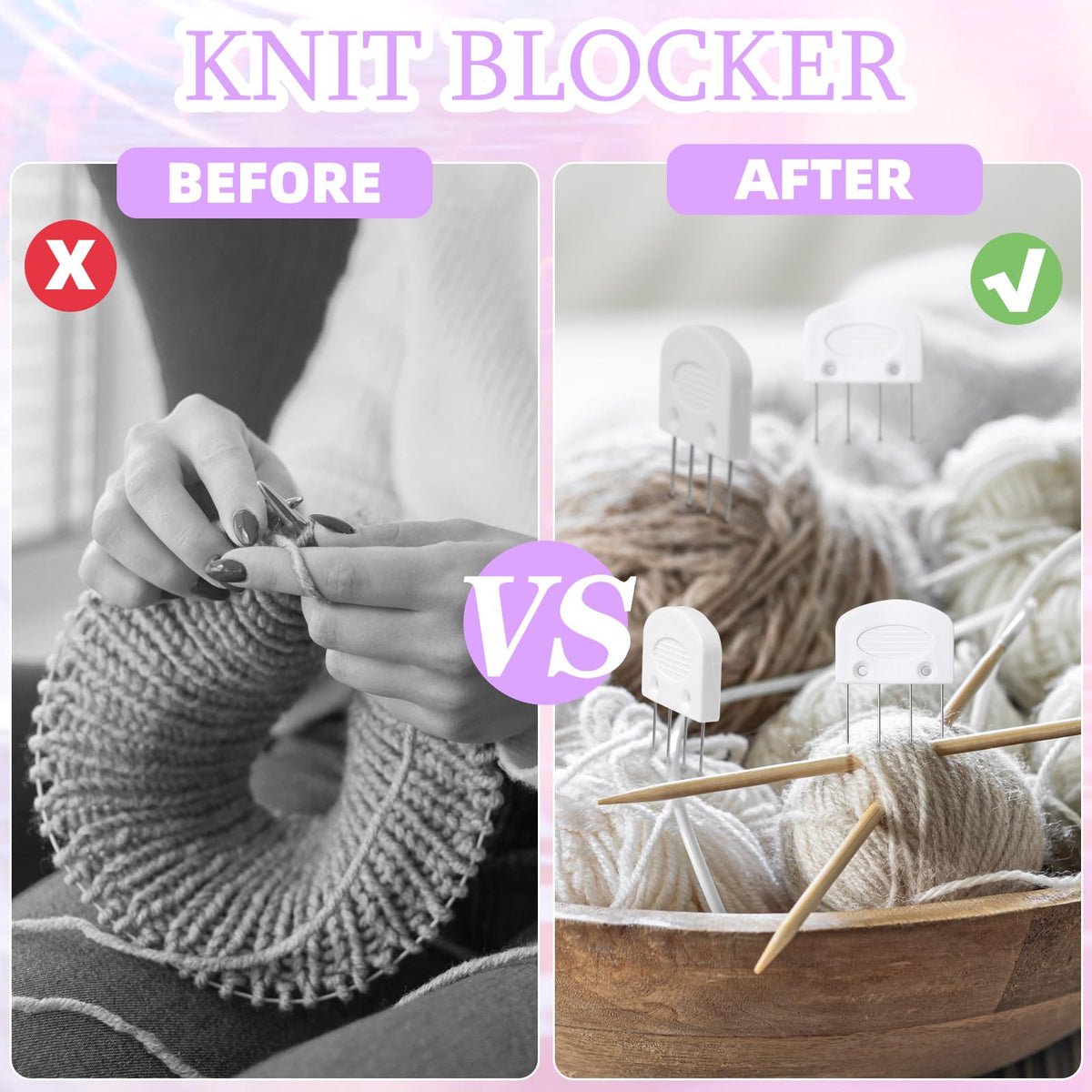 32 Pcs Blocking Combs, Knit Blockers Combs for Blocking, Blocking Pins for Knitting, Knit Blocking Combs for Blocking Knitting, Crochet Sewing Lace or Needlework Projects Tools Device