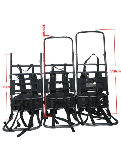 ZRSCHYG Hunting External Pack Frame with Rain Cover, Adjustable Straps, External Frame Backpack for Heavy Loads - Hunting, Backpacking, Tactical Use, (black)
