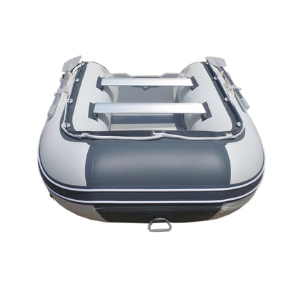 Newport 8ft 10in Dana Inflatable Sport Tender Dinghy Boat - 3 Person - 10 Horsepower - USCG Rated, White/Gray