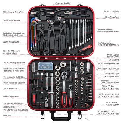 STARWORK TRUE MECHANIC™ 169-Piece Mechanics Tool Set, Professional, Metric