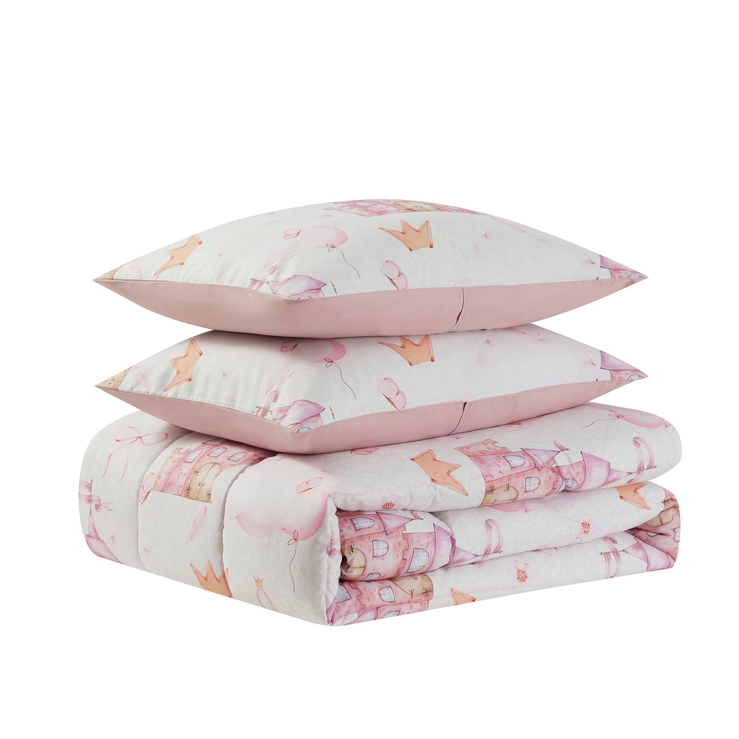 Kids Bedding Set Bed in a Bag for Boys and Girls Toddlers Printed Sheet Set and Comforter, Twin, Fairytale Princess