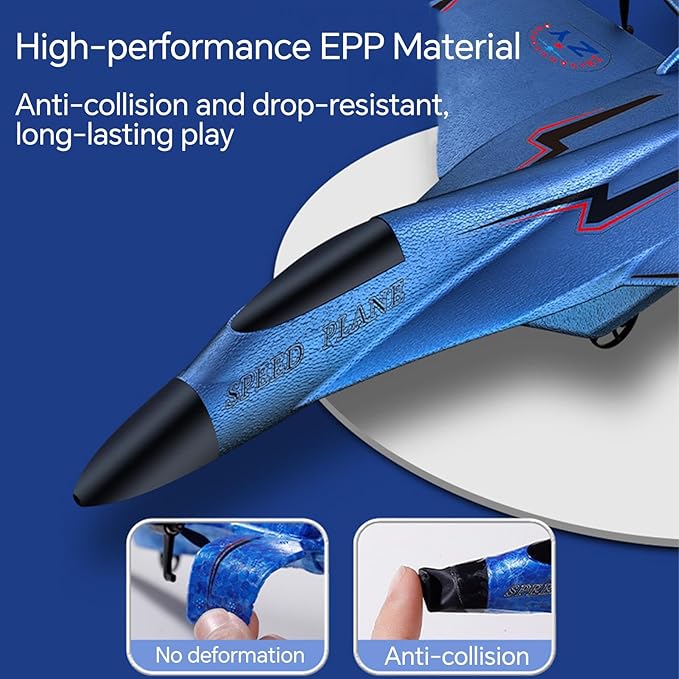 SU-35 Rc Model Fighter Jet with LED Lights | 2.4 Ghz Rc Remote Control Fighter Jet Glider with 3-Axis Gyro EPP Foam Twin-Motor Luminous Strip Easy to Fly &amp Crash-Resistant RC Aircraft (Red)