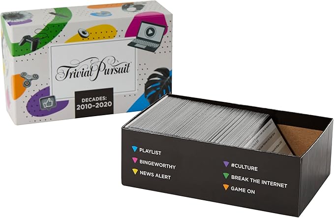 Hasbro Gaming Trivial Pursuit Decades 2010 to 2020 Board Game for Adults and Teens Pop Culture Trivia Game for 2 to 6 Players Ages 16 and Up