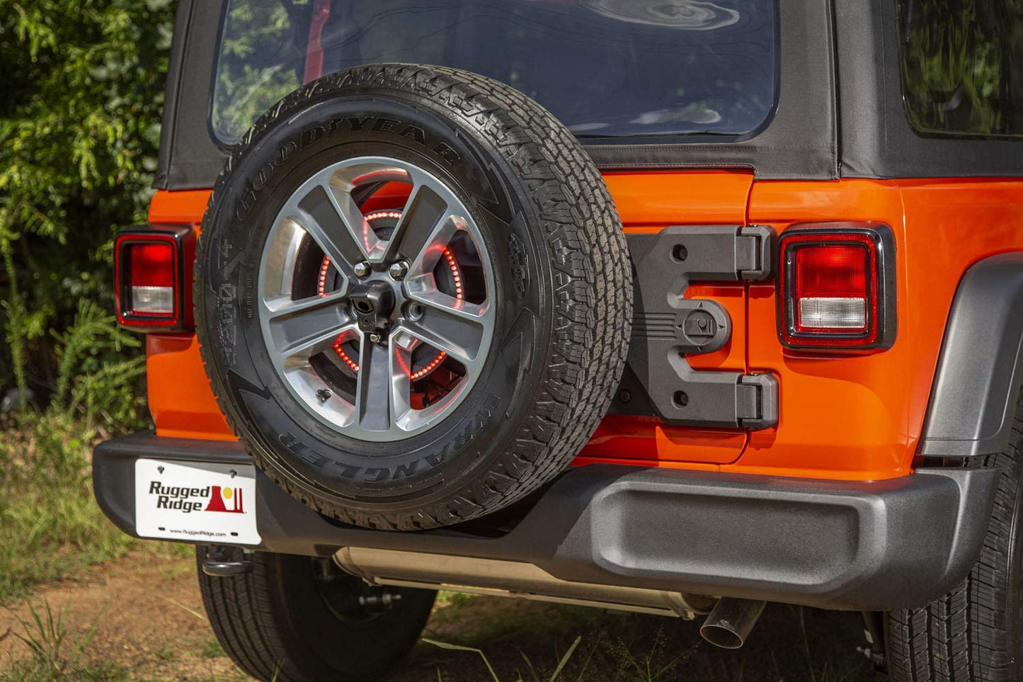 Rugged Ridge HD Tire Carrier | Black, Hinge Casting, Heavy Duty | 11546.56 | Fits 2018-2025 Jeep Wrangler JL