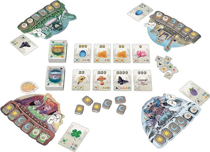 Asmodee Carnuta Board Game - Collect Ingredients &amp Score Points in a Potion Brewing Strategy Game with Acrylic Runes Family Fun for Kids &amp Adults Ages 10+ 2-4 Players 30 Minute Playtime