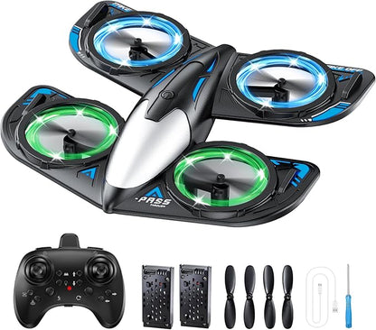RC Drone for Kids Beginners Foam Remote Control Drone with Cool Lights 360° Flip Altitude Hold 3 Speed Modes Collision Protection and Ease of Use RC Airplane Quadcopter Toy Gift for Boys and G