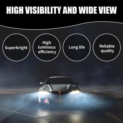 Flygun 9005 Car Halogen Bulbs, Ultra White Light, 12V 100W, 2 PCS, Glass, High Beam Low Beam, Universal Fit for Cars, Trucks, SUVs