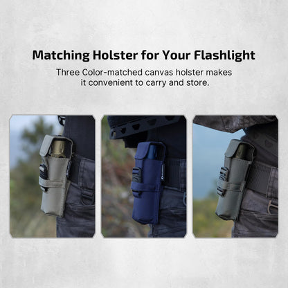 OLIGHT Warrior Ultra 2500 Lumens Tactical Flashlight, Compact Dual Switches Rechargeable Bright Light with Proximity Sensor, Suitable for Emergency, Outdoor, Searching(Navy Blue)