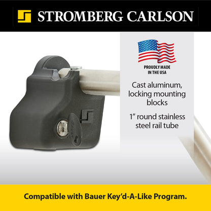 Stromberg Carlson AC-544L Locking Commercial Rail - Mobile Equipment Support - RV Camping Accessories and Travel Trailer Accessories for Step Ladder- 200 lbs Capacity - 36.5" Extension, 45" Height