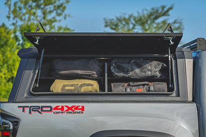 Rough Country Modular Bed Cap Passenger Side Shelf Bin - Add-On Storage Organizer with LED Lighting for Toyota Tacoma (2016–2023) RC Bedcap