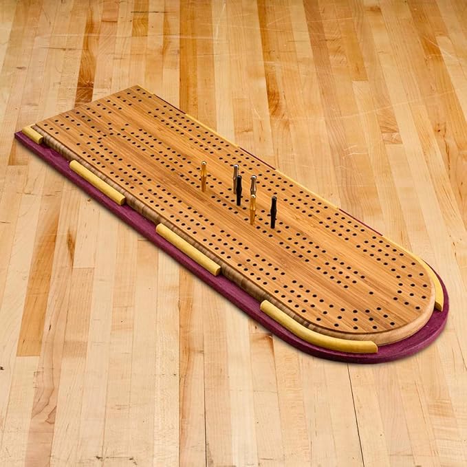 XL Cribbage Board Templates 3-Player Curved Track