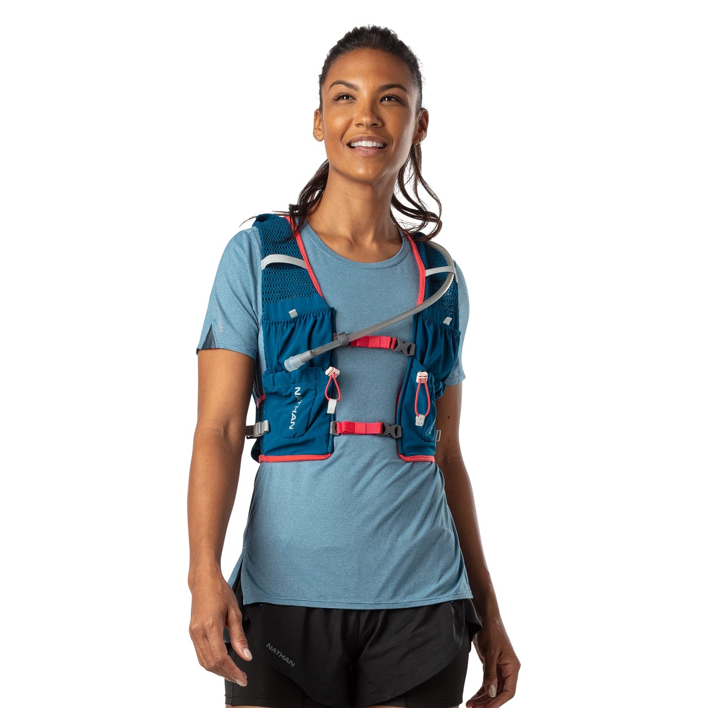 Nathan VaporAir Lite 4 Liter Vest & Hydration Pack with 2L Bladder, Front Water Bottle Pockets, Soft & Breathable Material for Comfort