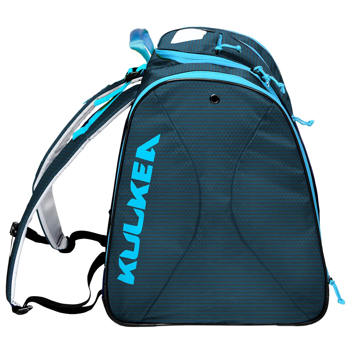 KULKEA Speed Pack Ski Boot Backpack - Ski Boot Bag With Open Pack Design For Quick Gear & Boot Storage - Durable, Spacious, & Water Resistant Backpack (Blue Run)