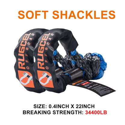 Portable Electric Winch and Kinetic Recovery Rope Kit
