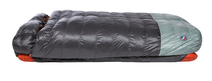 Big Agnes King Solomon (650 RDS DownTek) 40" Double Wide Sleeping Bag, 20 Degree, Asphalt/Chinois Green