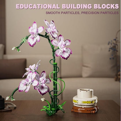 Flowers Toys Building Blocks Set with Vase Artificial Plants Building Blocks Collection Home&ampOffice Decor Gift for Adults Teen Girls