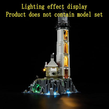 LED Light Kit Compatible with Lego Motorized Lighthouse - Lighting Set for Ideas 21335 Building Model (Model Set Not Included)