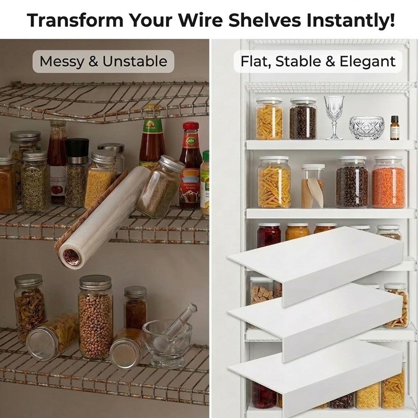 Kryvolux Wire Shelf Covers,26 x 12,Wire Rack Covers,Shelf Covers for Wire Shelving,Wire Shelf Covers for Pantry,5 Pack,Easy to Cut,for Kitchen,Laundry,Closet