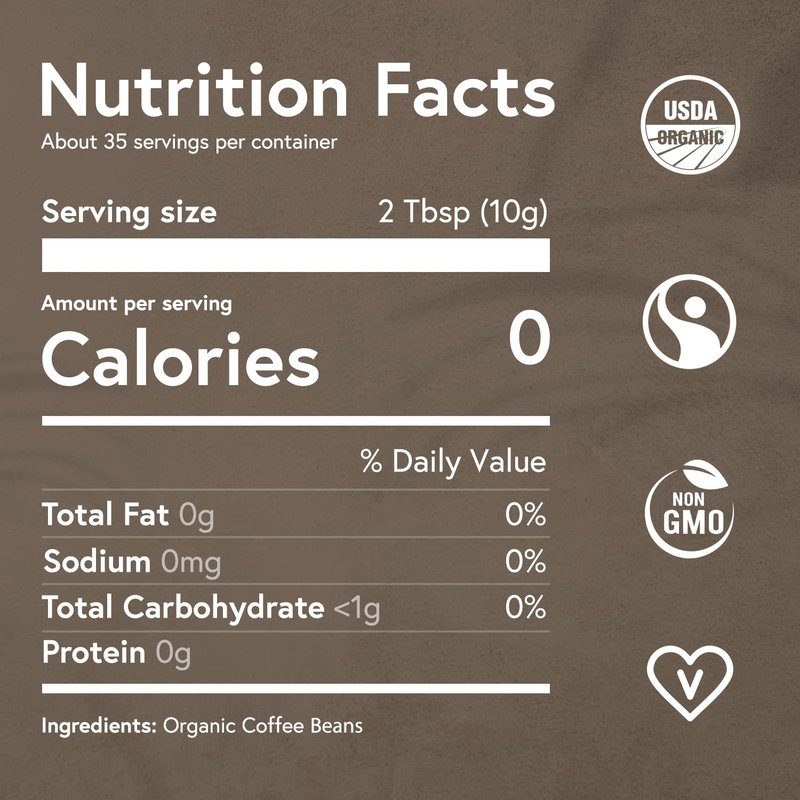 Fabula Low Acid Decaf Coffee Ground, USDA Organic Coffee Medium Roast - Single Origin - Non-GMO - No Molds - Mycotoxins Pesticides Free Coffee - 12 Oz
