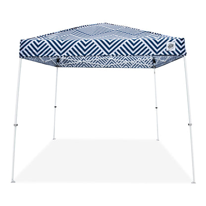 E-Z UP Sprint 10' X 10' Shelter with Geo Print, Midnight Blue Top, and White Frame