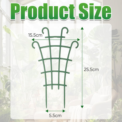 6Pcs Indoor Small Trellis, Trellis for Potted Plants, Plant Support Stakes for Climbing Plants, Stackable Plastic Plant Support for Vine Ivy Pothos Hoya