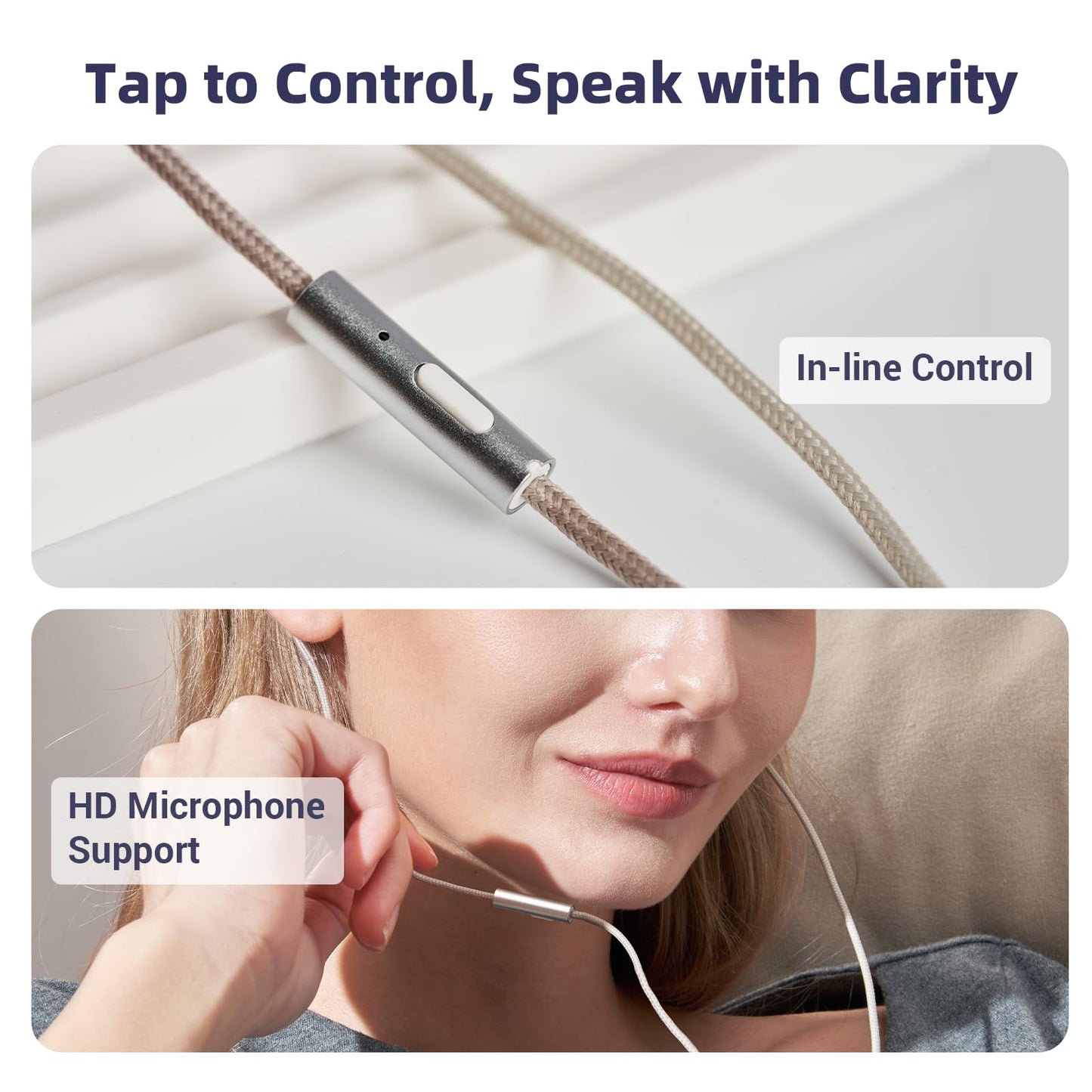 Hidizs ST2 Pro USB-C Earbuds Wired, Dual Magnetic Circuit 10mm Dynamique Drivers in Ear Monitor Headphones, ESS ES9218AC Pro DAC Chip, HD Mic, in-Line Control, Tpye-C DSP, OFC Cable, Tranparent
