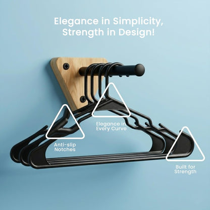 Utopia Home Plastic Hangers 200 Pack - Perfect Space Saving Clothes Hanger - Durable and Strong - Perfect Closet Organizers with Shoulder Grooves (Blue)