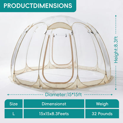 Pop-Up Bubble Tent,A Big Tent that Can Accommodate 12 People,is Cold-Proof, Wind-Proof and Rain-Proof, Suitable for Outdoor Parties and Activities in Cold Weather