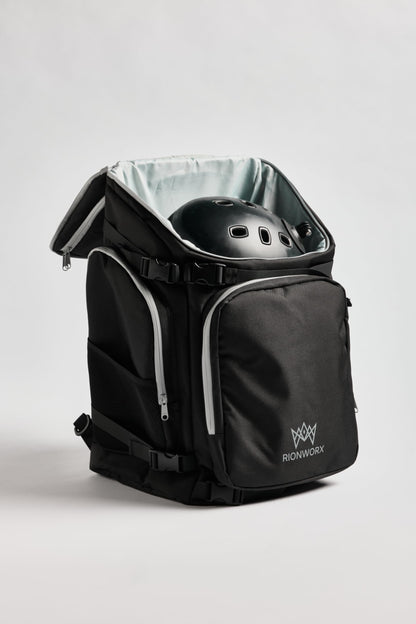 RIONWORX Ski Boot Bag - Waterproof Ski and Snowboard Travel Backpack, TSA Lock, Ventilated Boot Compartment - Durable Ski Backpack for Boots, Goggles, Helmets & Others