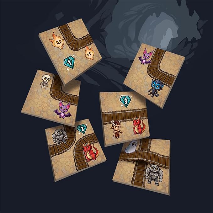 Asmodee Ghosts Galore Board Game - Build a Spooky Ghosthouse and Haunted Mine for Monsters in A Tile-Laying and Route-Building Strategy Game for Kids &amp Adults Ages 10+ 2-5 Players 20 Min Playti