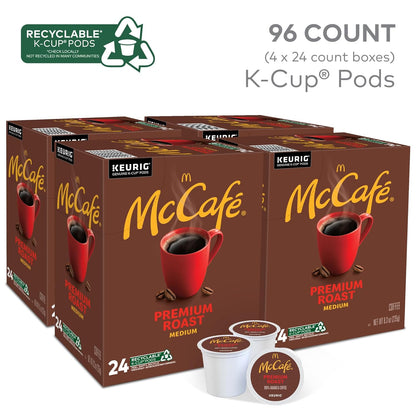 McCafe Premium Roast Coffee - Medium Roast K-Cup Pods for Keurig - 96 Count Pack