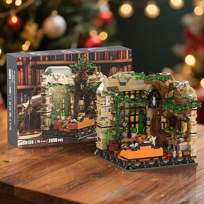 Magic World Huflepuf College Common RoomHarry Modular Architecture Building Blocks Poter with LightCollectible Harry House Model Building Brick Kit for Adults Teens Boys Girls - 2059Pieces