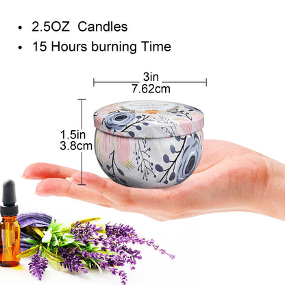 36 Packs Scented Candles Gift Set, Fragrances Candle for Women, 2.5 OZ Portable Jar Candle for for Spa, Yoga, Bath, Aromatherapy, Stress Relief, Floral Pattern