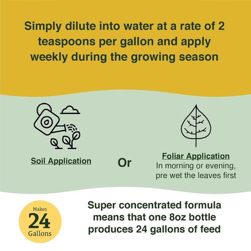 Farmer's Secret Tomato Booster Fertilizer - Super Concentrated 32oz | 3:8:7 Ratio with Humic Acid, Iron & Calcium