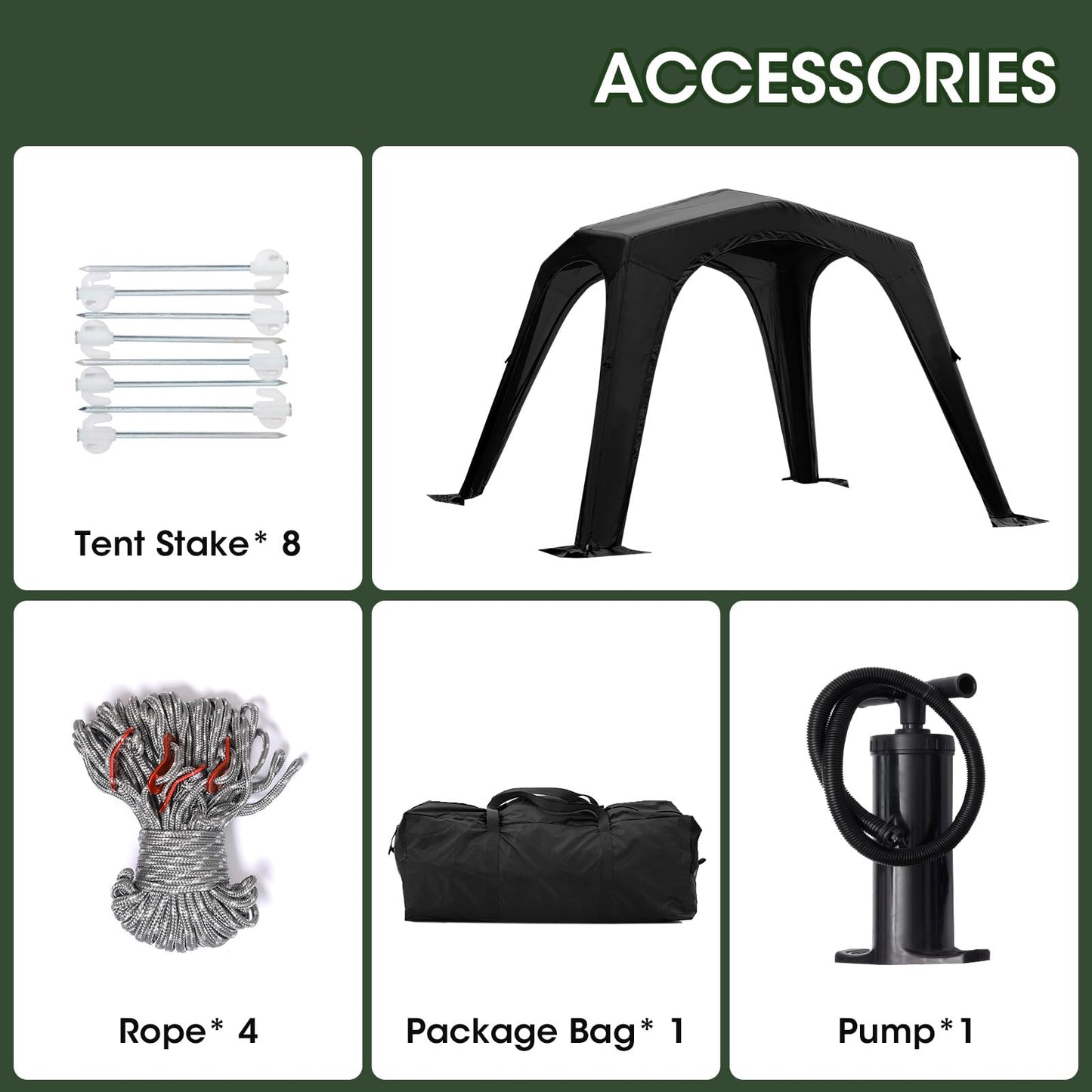 4-6 Person Inflatable Camping Tent Tarp Sun Shelter Blow Up Tent Easy Setup Waterproof Portable Air Canopy House Gazebos for Camping Backpacking Hiking Picnics Fishing