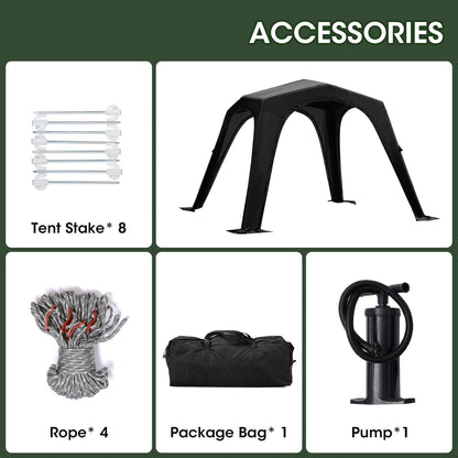 4-6 Person Inflatable Camping Tent Tarp Sun Shelter Blow Up Tent Easy Setup Waterproof Portable Air Canopy House Gazebos for Camping Backpacking Hiking Picnics Fishing