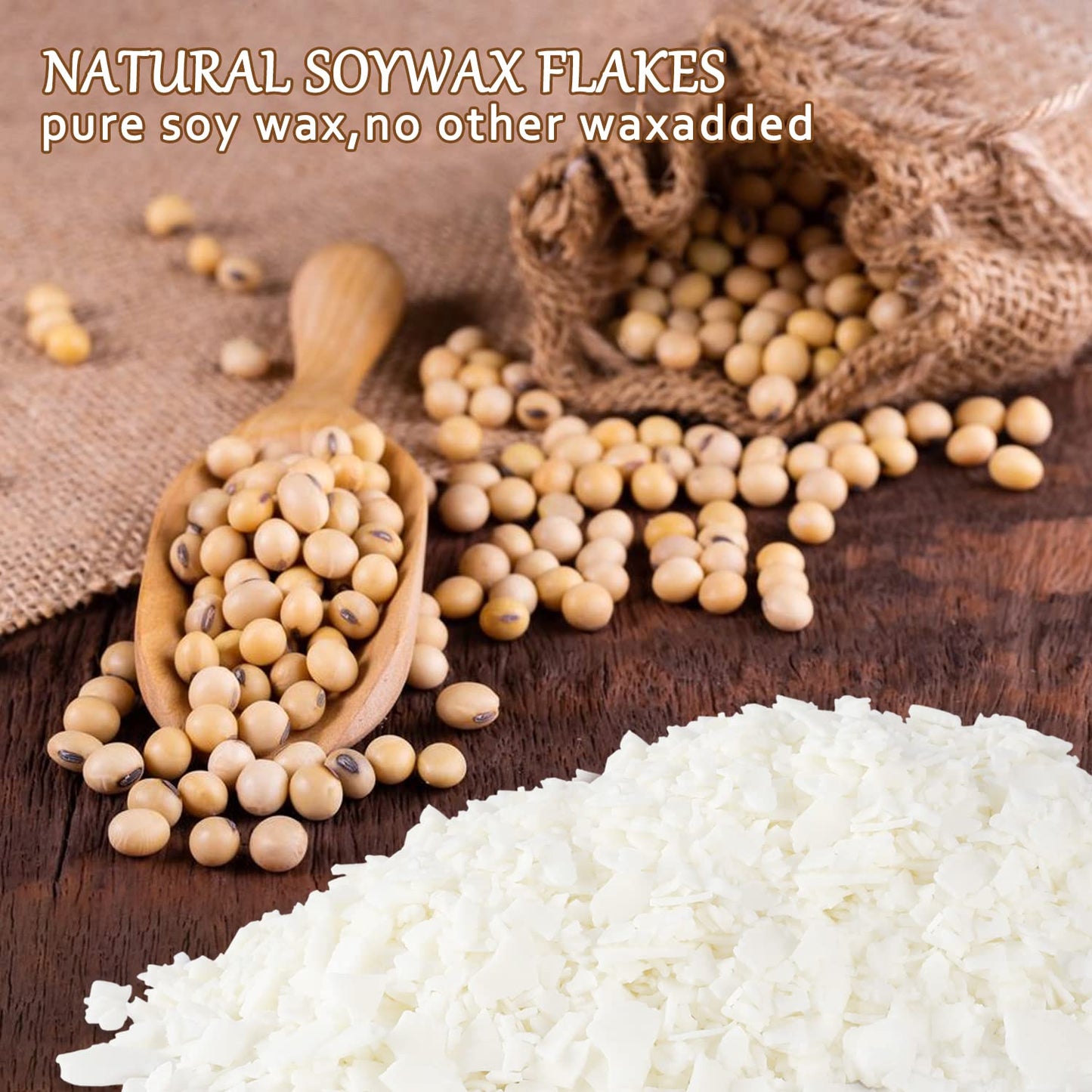 CLTNIKET 10 lb Soy Wax DIY Candle （Flakes & Soft）,Natural Soy Wax Candle