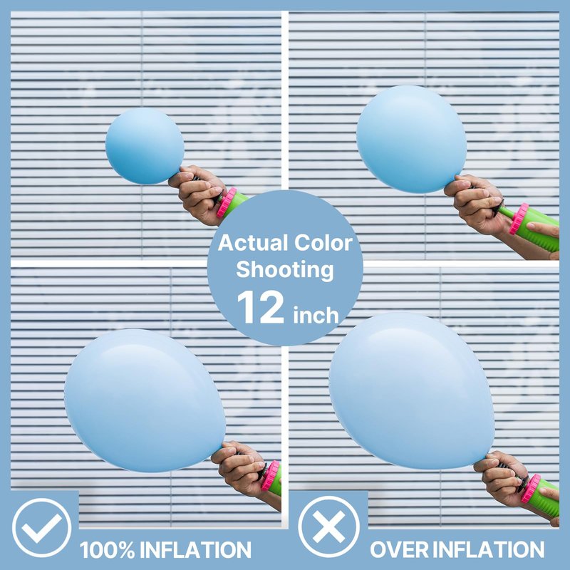 PartyWoo Light Blue Balloons 100pcs Different Sizes of 18 12 10 5 Inch Baby Pastel Sky Aqua Blue Balloon Arch Kit Garland for Birthday Gender Reveal Baby Shower Graduation Party Decorations Blue-Y4