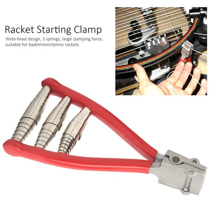 Tennis Starting Clamp, Tennis Racket Stringing Tool, Aluminum + Plastic Badminton Racket Starting Stringing Clamp Tennis Racket 3 Spring Starter Stringing Tool