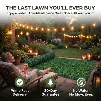 Moeput Artificial Ivy Privacy Fence Screen, 40X160 in(43 sqft) UV-Anti Faux Boxwood Roll Panels Greenery Backdrop Vine Leaf Fence Panels Ivy Fence Covering Privacy