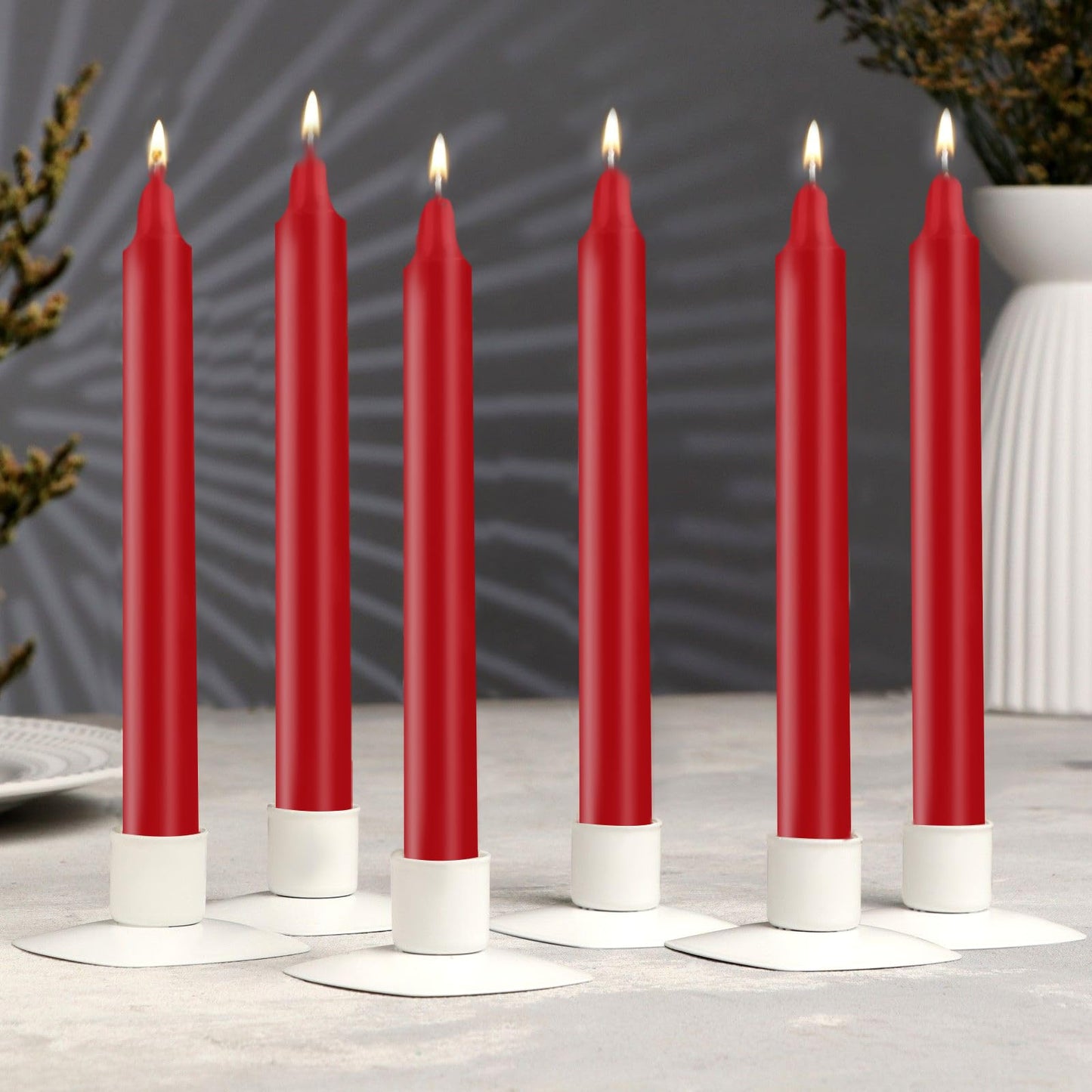 24 Pack Red Spell Chime Candles – Premium Mini Unscented Taper Candles for Rituals, Prayer, Meditation, Altar, Spells – 4" Tall – Ideal for Witches & Spiritual Practices
