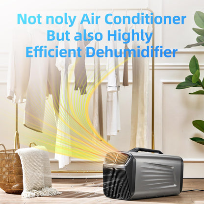 Outohome 5200 BTU Portable Tent Air Conditioner, Low Power 4-in-1 Portable AC Unit for Indoor & Outdoor Use, Fast Cooling Solution for Camping, RVs, Trucks, Vans, Cars, Small Warehouses and Pet Houses