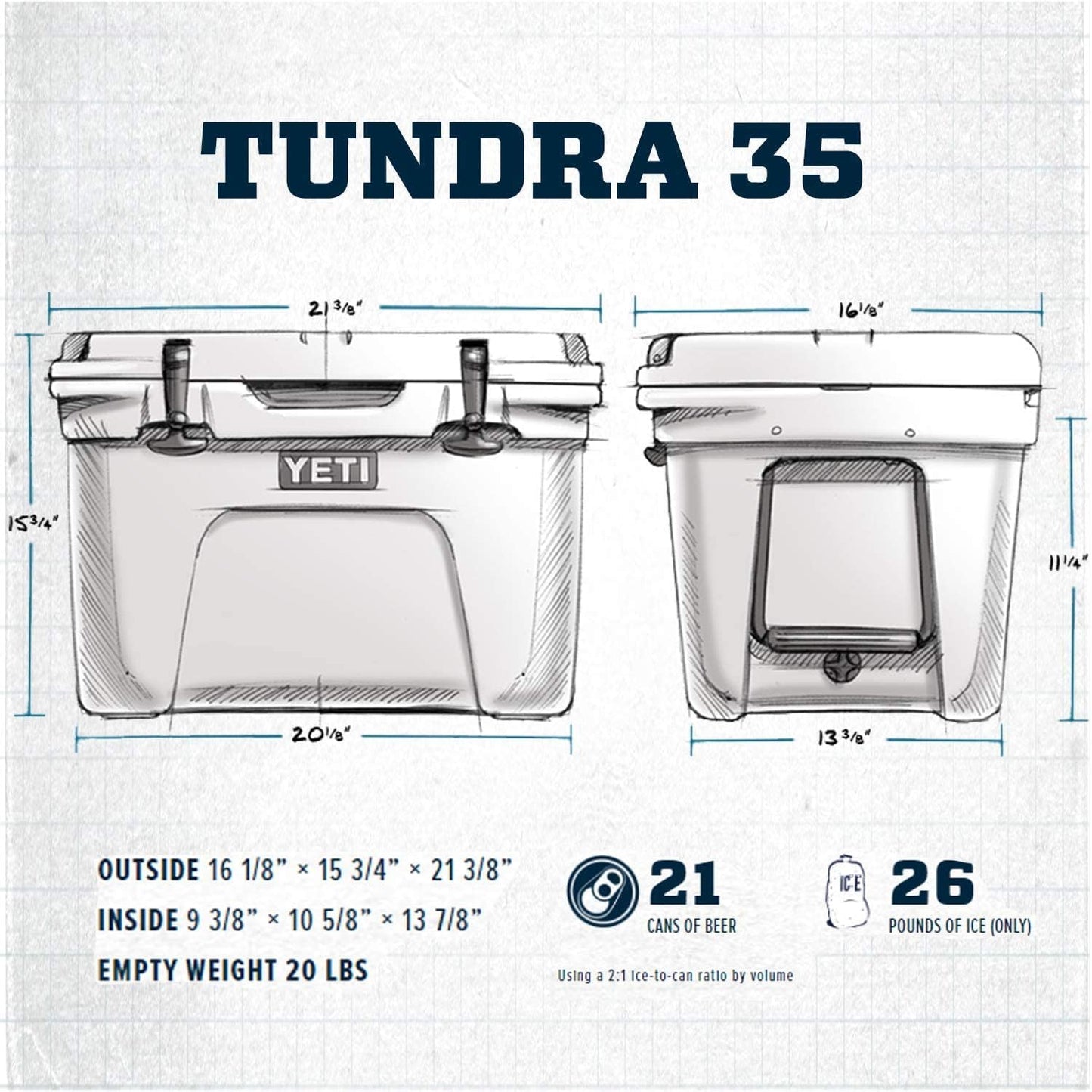 YETI Tundra 35 Cooler, Seafoam